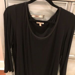 Anthropologie Bordeaux Black Lace Lined Top